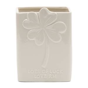 RM Lucky Clover Vase Weiß - Porzellan - 13 x 18 x 13 cm