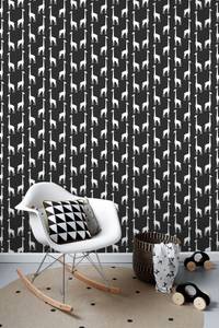 papier peint girafes 7292 Noir