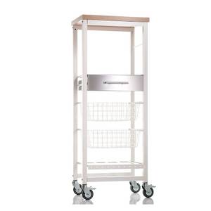 Küchenwagen mit Rollen, Servierwagen Bei Weiß - Metall - 49 x 123 x 34 cm
