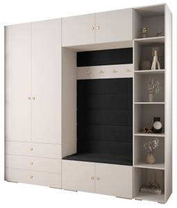 Garderobe Inova 2 Z10 Schwarz - Gold - Weiß - Gold