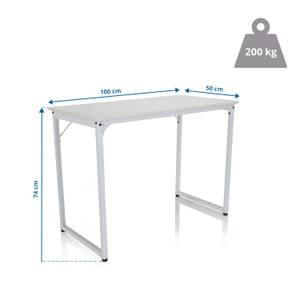 Schreibtisch WORKSPACE I Weiß - Holz teilmassiv - 100 x 74 x 50 cm