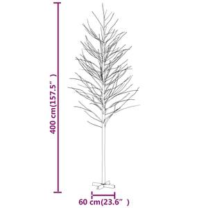 Arbre à led Blanc - Métal - Matière plastique - 60 x 400 x 60 cm