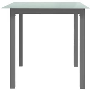 Table de jardin Gris - Métal - 80 x 74 x 80 cm