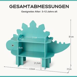 Spielzeugregal FB32312SZDE Grün - Holzwerkstoff - 87 x 31 x 133 cm