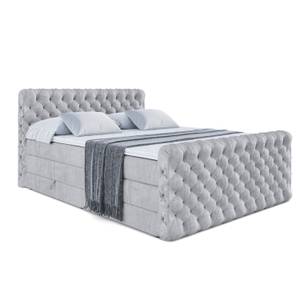 Boxspringbett BOXI8-Z KING Grau - Breite: 120 cm