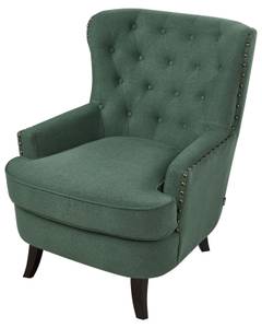 Fauteuil VIBORG II Vert foncé - Vert - Chêne foncé