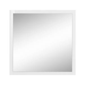 Miroir Rino blanc brillant Blanc - Bois manufacturé - 60 x 60 x 2 cm