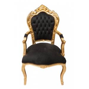 Fauteuil Doré - LOUIS XVI Noir - Doré - Multicolore