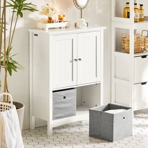 Commode de Salle de Bain BZR64-W Blanc - Bois manufacturé - 62 x 89 x 30 cm