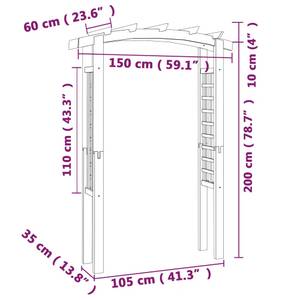 Gartenbogen M627393 Braun - Holzwerkstoff - 150 x 210 x 60 cm