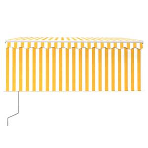 Auvent rétractable 3014351-2 Blanc - Jaune - 350 x 250 x 1 cm