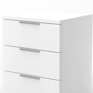 Nachtschrank Weiß 2er Set 3 Schubfächer Weiß