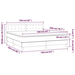 Boxspringbett 3017268-21 Pink - Breite: 160 cm