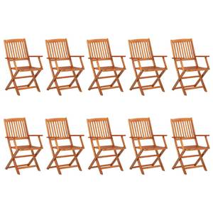 Ensemble à manger (lot de 11) 3011567-1 Marron - Bois massif - Bois/Imitation - 90 x 75 x 280 cm