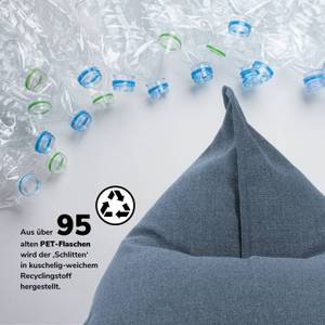 Sitzsack Bean Bag Liege Recyclingstoff Nachtblau