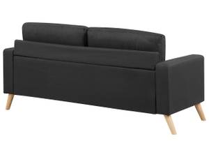 2-Sitzer Sofa KALMAR Schwarz - Eiche Hell