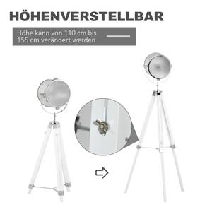 Stehleuchte B31-292V90 Weiß - Massivholz - 63 x 40 x 63 cm