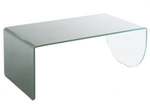 Table basse KINAMI Vert - Verre - 55 x 40 x 100 cm