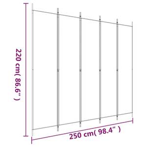 Raumteiler 3015998-3 (5-teilig) Weiß