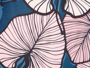 Coussin décoratif CHRYSANTHEMUM Bleu - Rose foncé - Textile - 45 x 10 x 45 cm