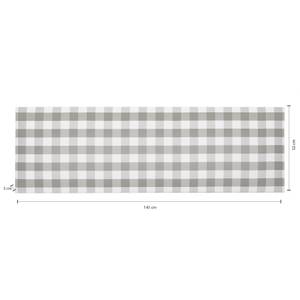 Kopfteil Stoff Vichy Grau 145x52cm Grau