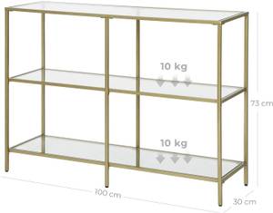 Konsole Gold - Holzwerkstoff - Metall - 100 x 73 x 30 cm