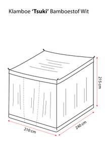 Moskitonetz Canopy Tsuki Weiß - Bambus - 240 x 215 x 210 cm