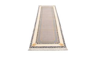 Tapis de passage Darya CCCXXVIII Gris - Textile - 81 x 1 x 302 cm