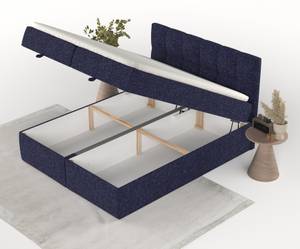 Boxspringbett Shay Marineblau - Breite: 200 cm - H2