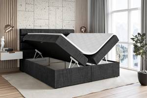 Boxspringbett CELESTIA Schwarz - Breite: 120 cm - H4