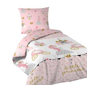 Bettwäsche Prinzessin 2tlg. Pink - Textil - 140 x 1 x 200 cm