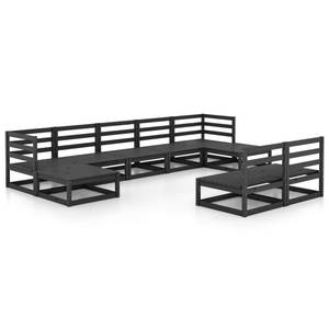 Garten-Lounge-Set (9-teilig) 3009738-1 Schwarz