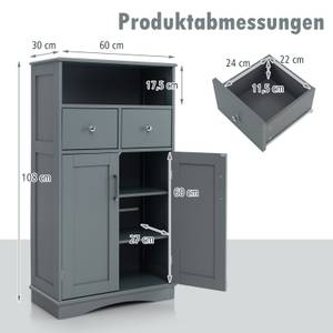 Lagerschrank NM9007 Grau - Holzwerkstoff - 30 x 108 x 60 cm