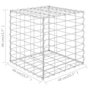 Lit surélevé à gabion 40 x 40 x 40 cm