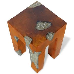 Tabouret 243470 Verre - Bois massif - Bois/Imitation - 30 x 40 x 30 cm