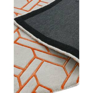 Tapis de salon moderne NAVEL LINES Orange - 160 x 230 cm