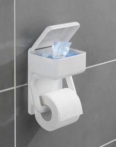 Toilettenpapierhalter 2 in 1 Weiß - Kunststoff - 16 x 20 x 11 cm