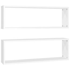 Étagère murale (lot de 2) 3016486-1 Blanc - 80 x 27 x 15 cm - Nombre de pièces dans le lot : 2