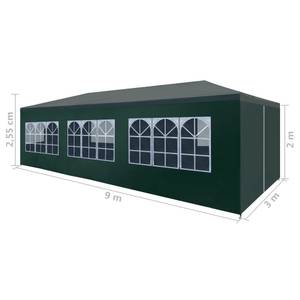 Tente de réception Vert - Textile - 300 x 255 x 900 cm