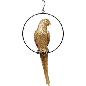 Deko Figur Swinging Parrot Gold - Kunststoff - 14 x 57 x 27 cm