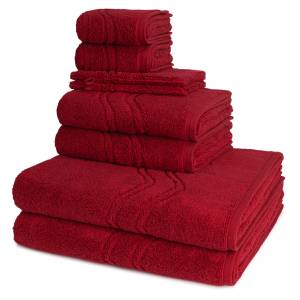 Cashmere feeling Handtuch-Set (8-teilig) Rot