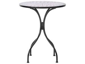 Table de jardin CARPINO Noir - Doré - Gris - Métal - 60 x 74 x 60 cm