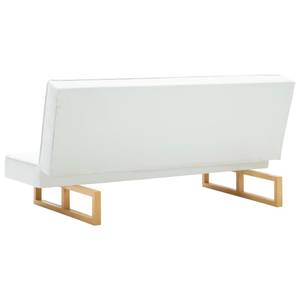 Canapé Blanc - Cuir synthétique - 157 x 75 x 81 cm