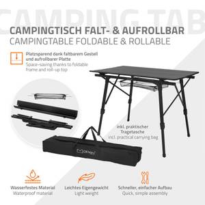 Campingstisch faltbar Schwarz - Metall - 52 x 67 x 90 cm