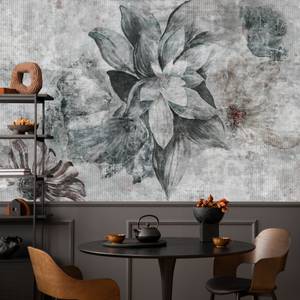 Fototapete BLUMEN Beton Optik Vintage Grau - 450 x 300 x 300 cm