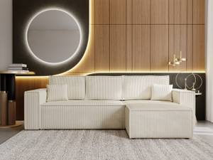 Ecksofa PRATO Beige - Schublade rechts