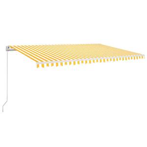 Auvent rétractable 3006542-3 Blanc - Jaune - 350 x 1 x 500 cm