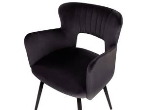 Chaise de salle à manger SANILAC Noir - Textile