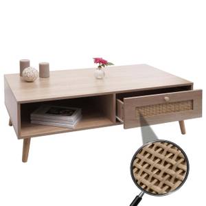 Couchtisch M39 Braun - Holzwerkstoff - Rattan - Holzart/Dekor - Holz teilmassiv - 110 x 37 x 59 cm