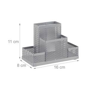 Schreibtischorganizer Metall gelocht Silber